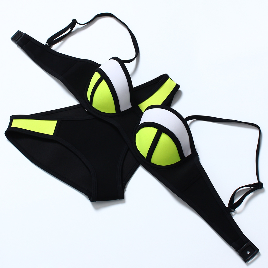 F4297-7Multi Colour Neoprene - Pink and green